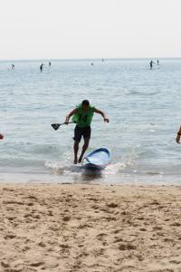 Flying towards the beach